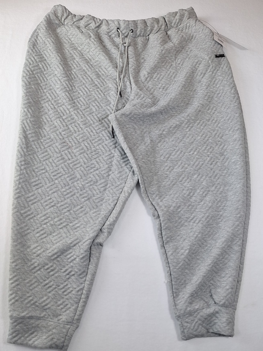 Nine West Light Gray Quilted Jogger Sweatpants - Picture 2 of 9